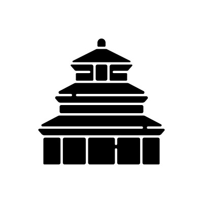 天坛黑色象形图标
