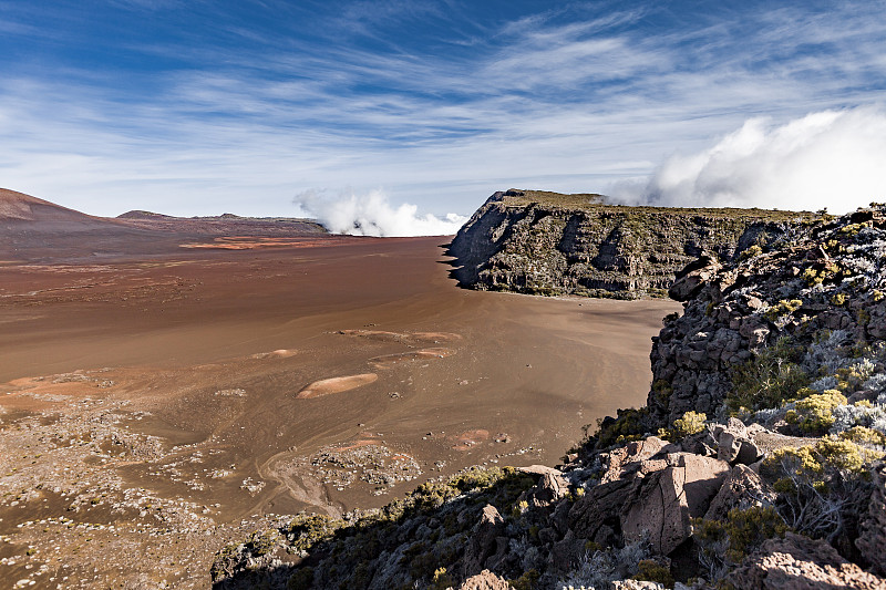 留尼汪岛的皮顿火山