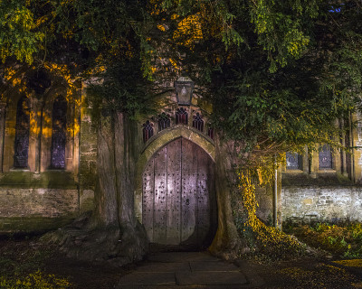 St. Edwards教堂的北门在stow -on- wold，英国