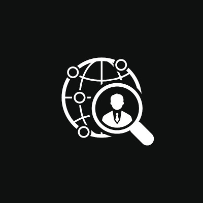 全球搜索图标。平面设计