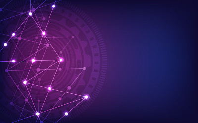 Global network connection. Abstract geometric back