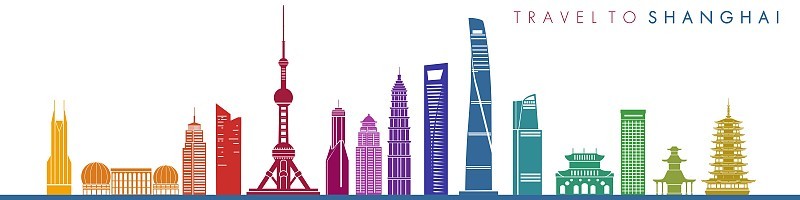 上海建筑符号。亚洲旅游