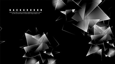 abstract background with glowing triangles that ov