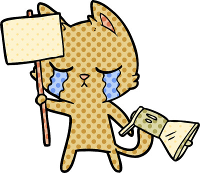 哭泣的卡通猫