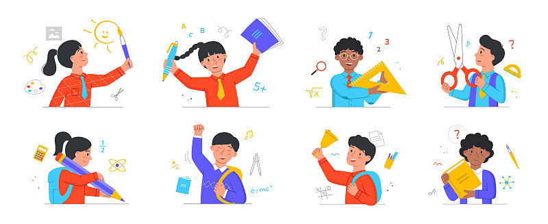 回到学校的概念