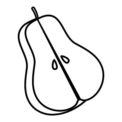 fresh pear fruit icon