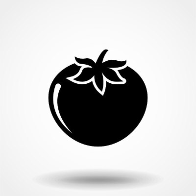 Tomato icon isolated on white background. Vector a