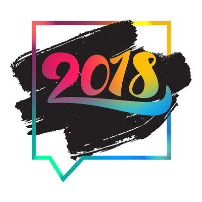 刻字2018横幅