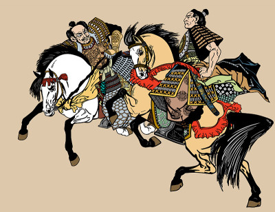 两个武士骑兵