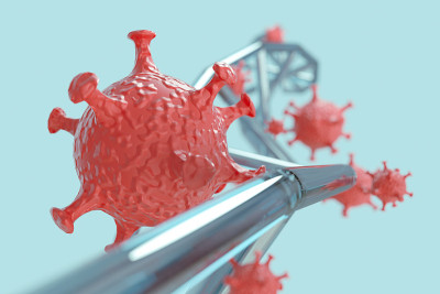 covid-19 DNA,3D渲染