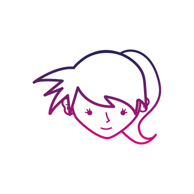 彩线阿凡达女孩头上有尾毛