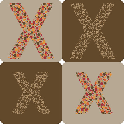 字母X泡沫