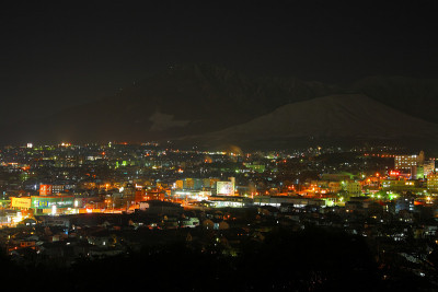 别府的热水夜景