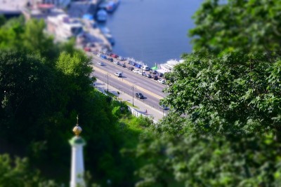夏季城市全景微缩效果