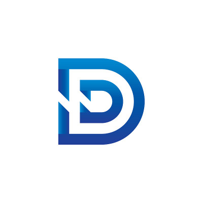 字母D图标模板矢量插图