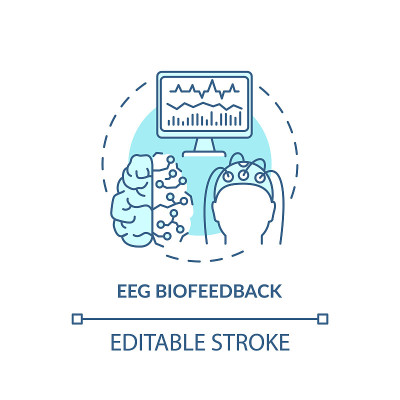 脑电图生物反馈概念图标