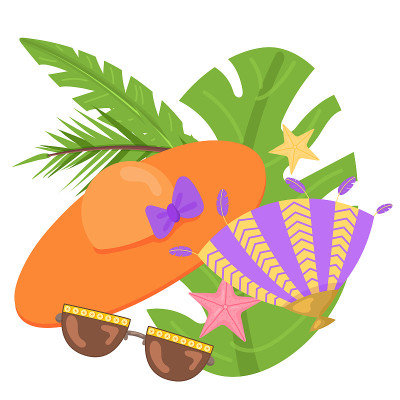 夏日网络横幅，夏日概念