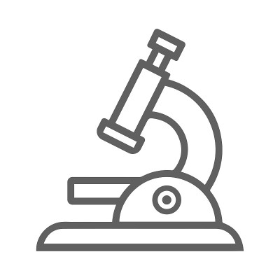 灰色显微镜图标/矢量图形