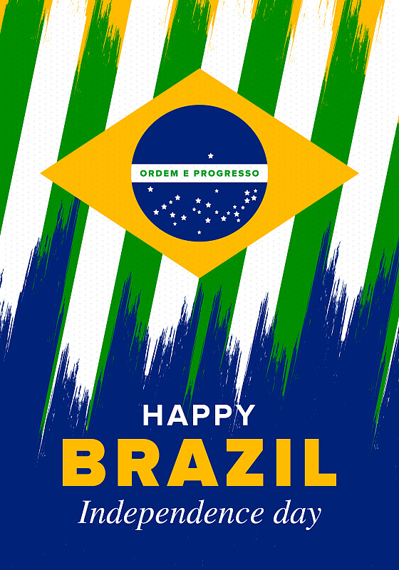 Brazil Independence Day. Happy national holiday. F