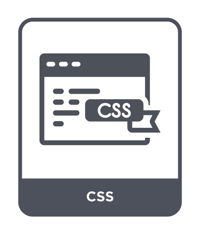 css icon vector on white background, css trendy fi