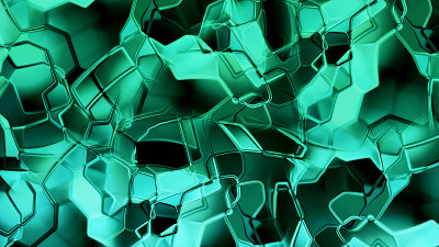 液体金属纹理的3D渲染与优雅的光反射表面
