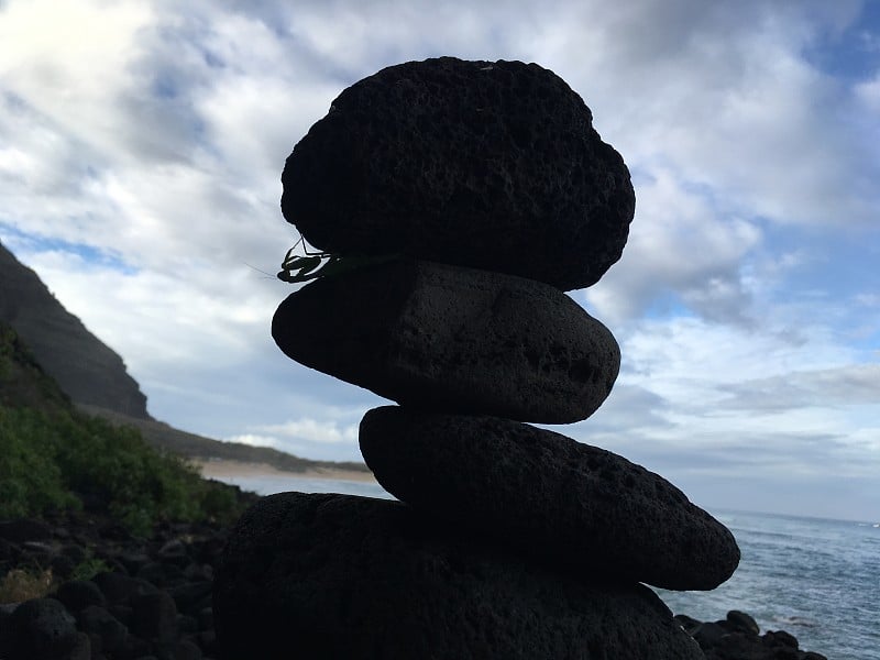 冬季，夏威夷考艾岛波利黑尔附近的纳帕利海岸的悬崖。