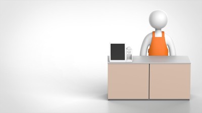 便利店店员前右三维效果图
