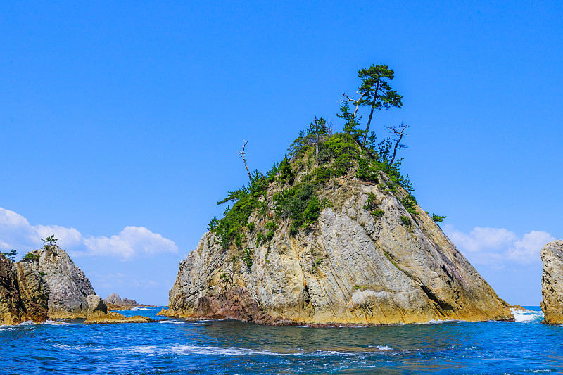 日本鸟取市浦富海岸