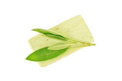 肥皂绿，上面有鼠尾草