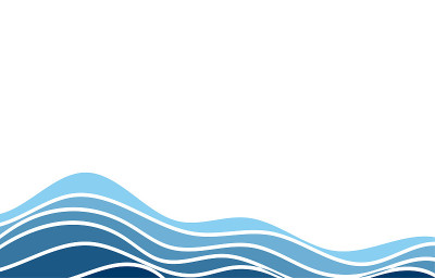 蓝水波浪线深海图案背景旗帜向量。
