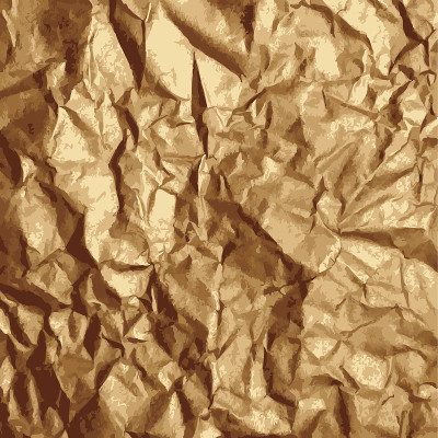 矢量黄金皱褶纸方形背景
