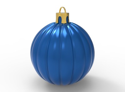 白色背景上的圣诞树玩具。圣诞装饰品。3 d渲染