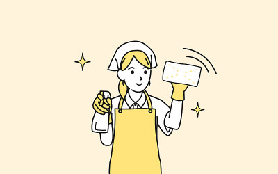 清洁女工插图