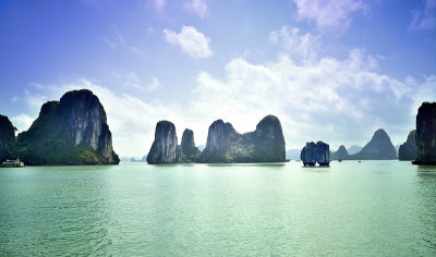 海上独特的喀斯特地貌