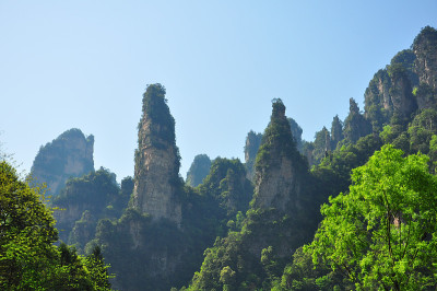 中国张家界石英砂岩矿柱