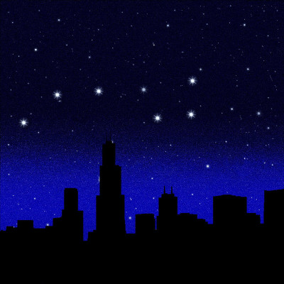 夜空中的北斗七星