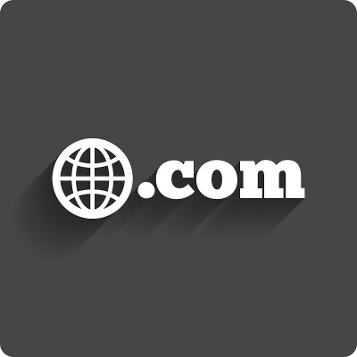 域名COM标志图标。顶级互联网域名