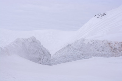 田山黑袍阿尔卑斯路线(日本阿尔卑斯山)雪墙