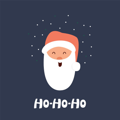 带着ho ho ho铭文的圣诞老人。