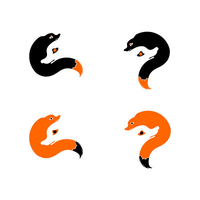 Vector illustration of a fox media