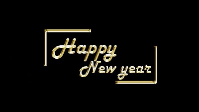 Happy new year presentation theme, 3D text with ni