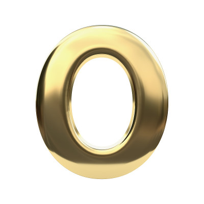 黄金数字插图3D金属0 0