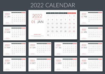 2022年日历