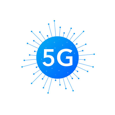 平面图标与5g的网页设计。现代技术。矢量插图。