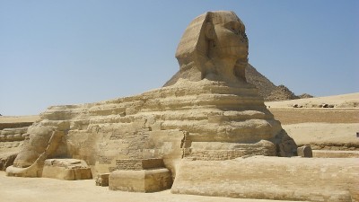 吉萨狮身人面像全景
