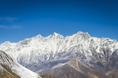 喜马拉雅山脉的全景