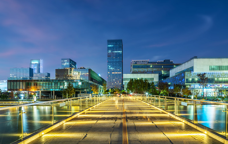 宁波城市天际线和建筑景观