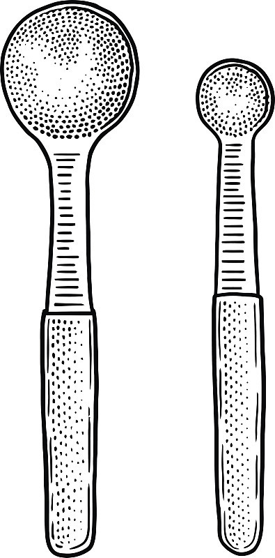 量匙插图、绘画、雕刻、线条艺术
