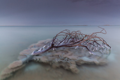 死海的美丽景色。