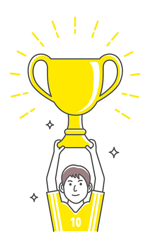 Vector illustration of a sports player holding a t